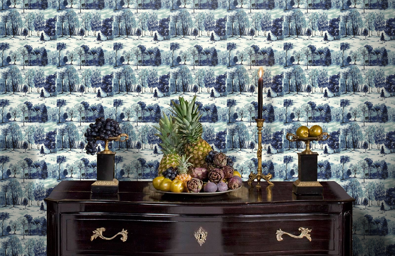 Обои 98563 фото в интерьере гостиной