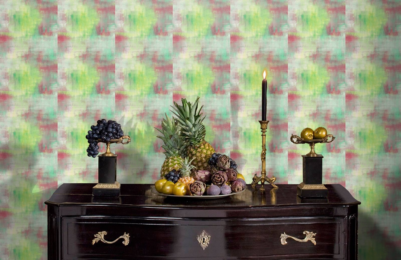 Обои AH40101 фото в интерьере гостиной