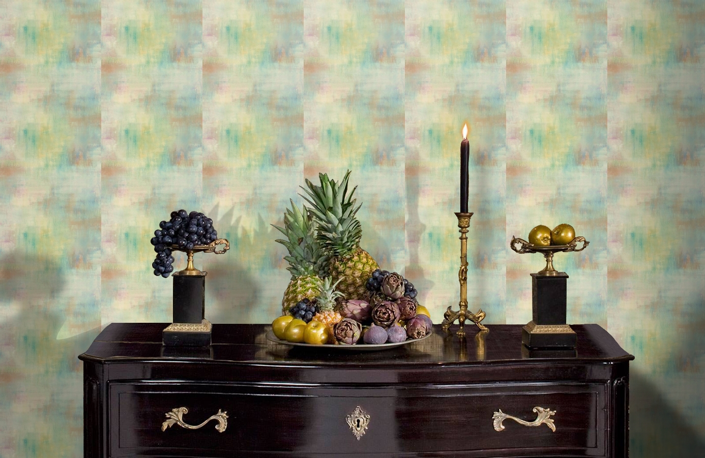 Обои AH40111 фото в интерьере гостиной