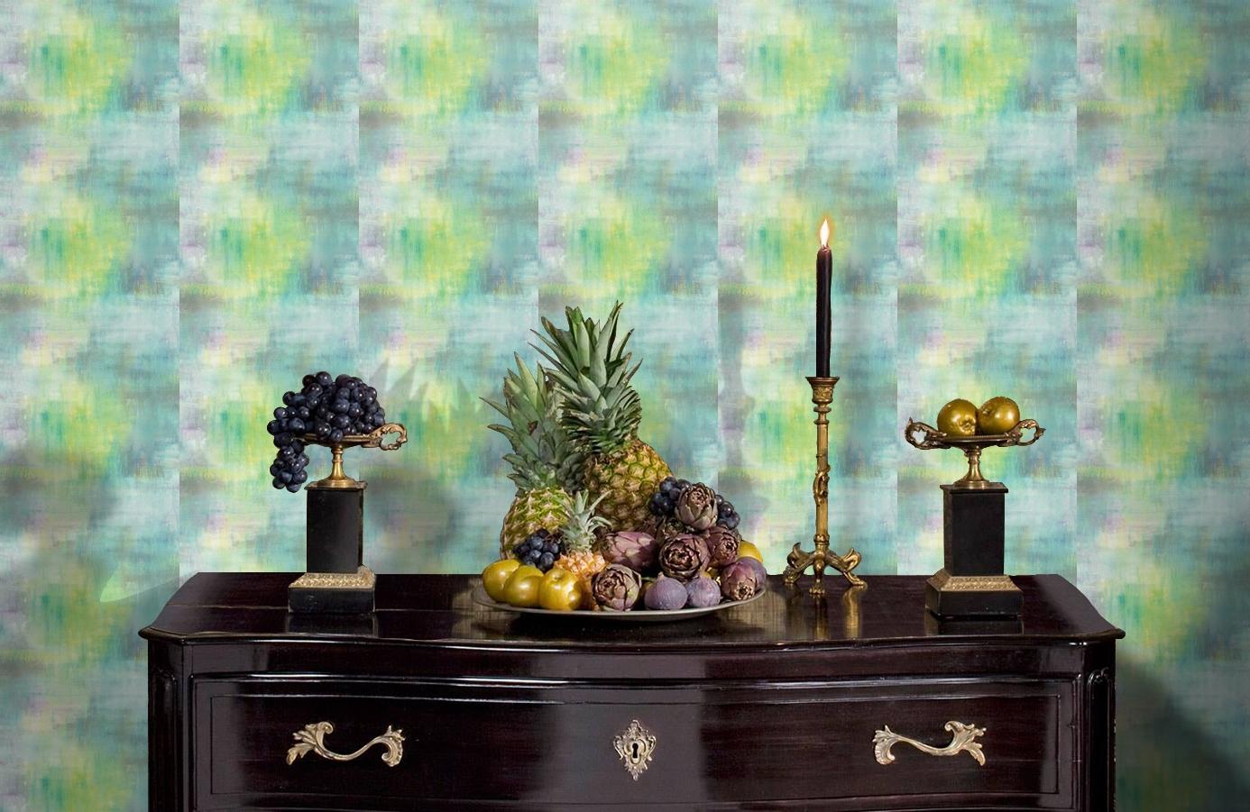 Обои AH40119 фото в интерьере гостиной