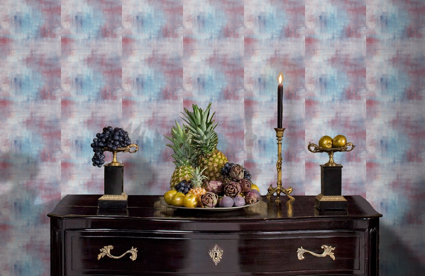 Обои AH40121 фото в интерьере гостиной