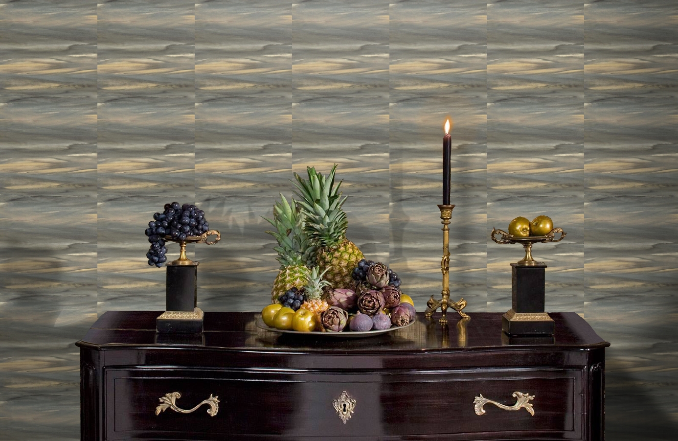 Обои AH40200 фото в интерьере гостиной