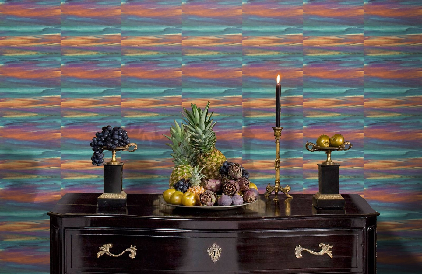 Обои AH40201 фото в интерьере гостиной