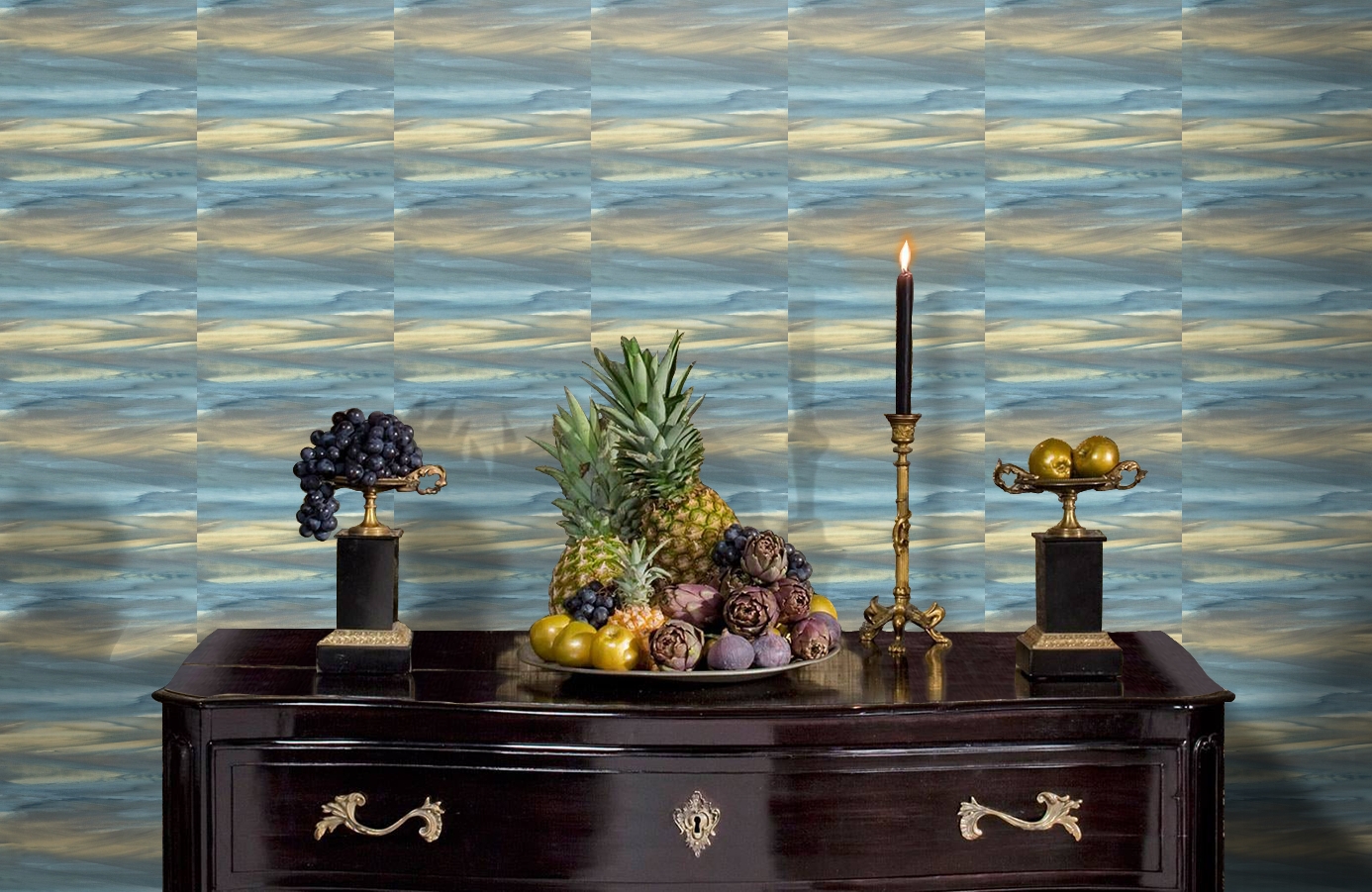 Обои AH40202 фото в интерьере гостиной