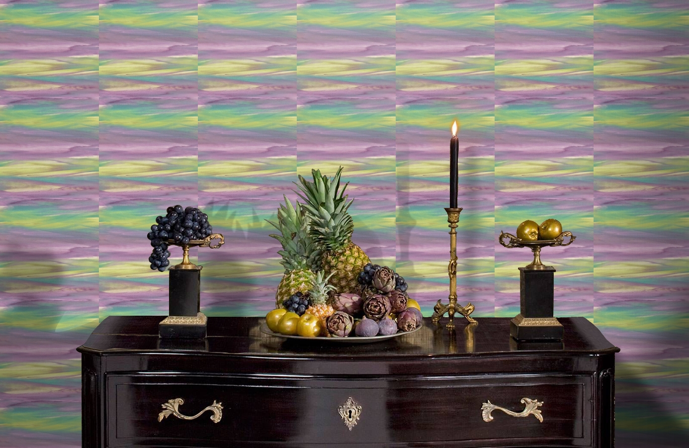 Обои AH40209 фото в интерьере гостиной