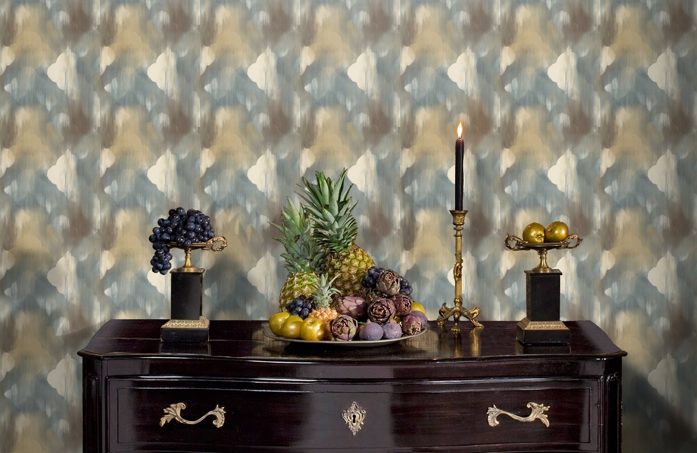 Обои AH40300 фото в интерьере гостиной