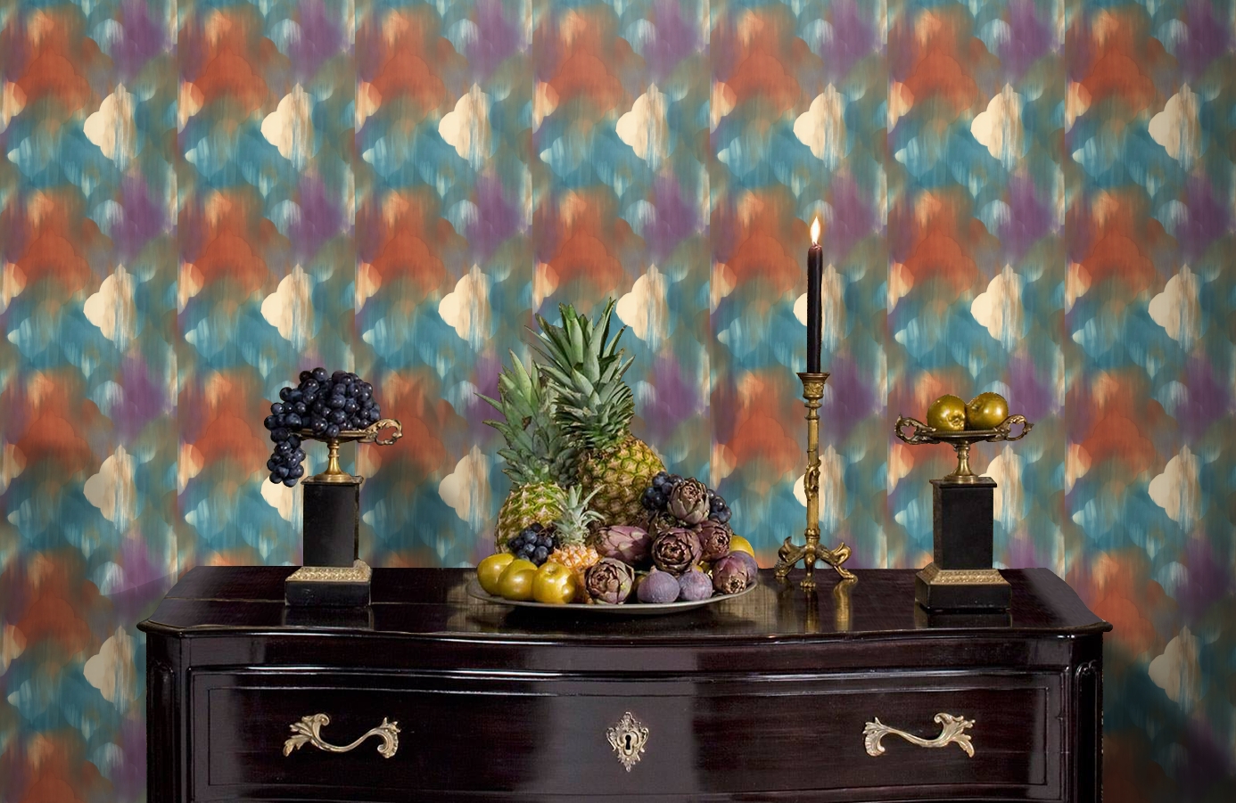 Обои AH40301 фото в интерьере гостиной