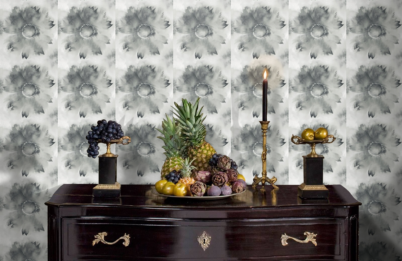 Обои AH40500 фото в интерьере гостиной