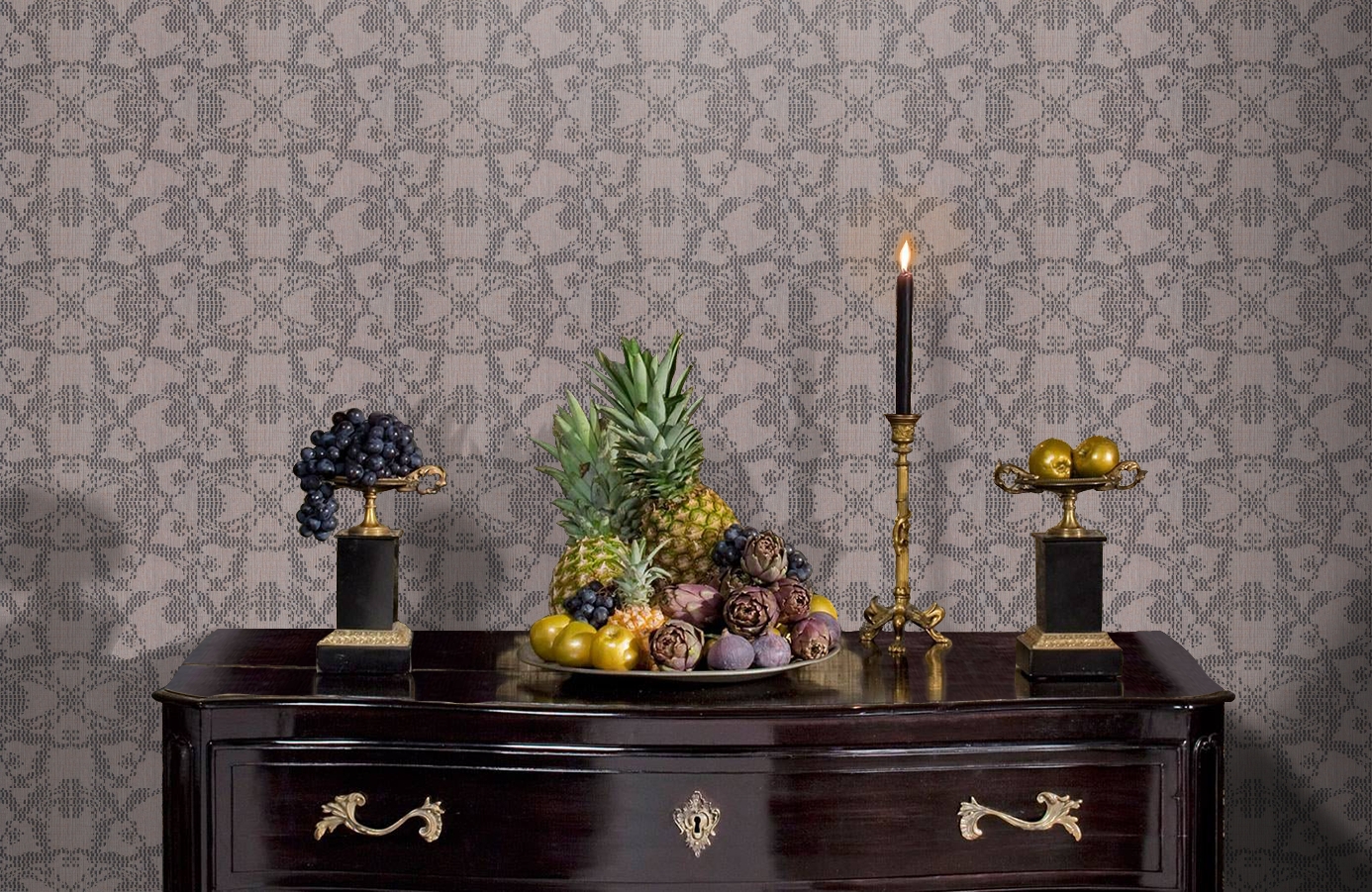 Обои BT2004 фото в интерьере гостиной