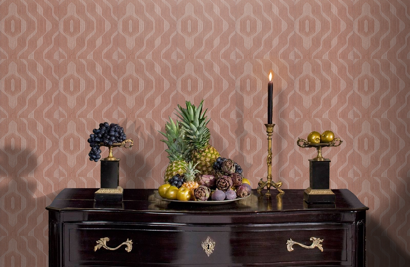 Обои BT3405 фото в интерьере гостиной