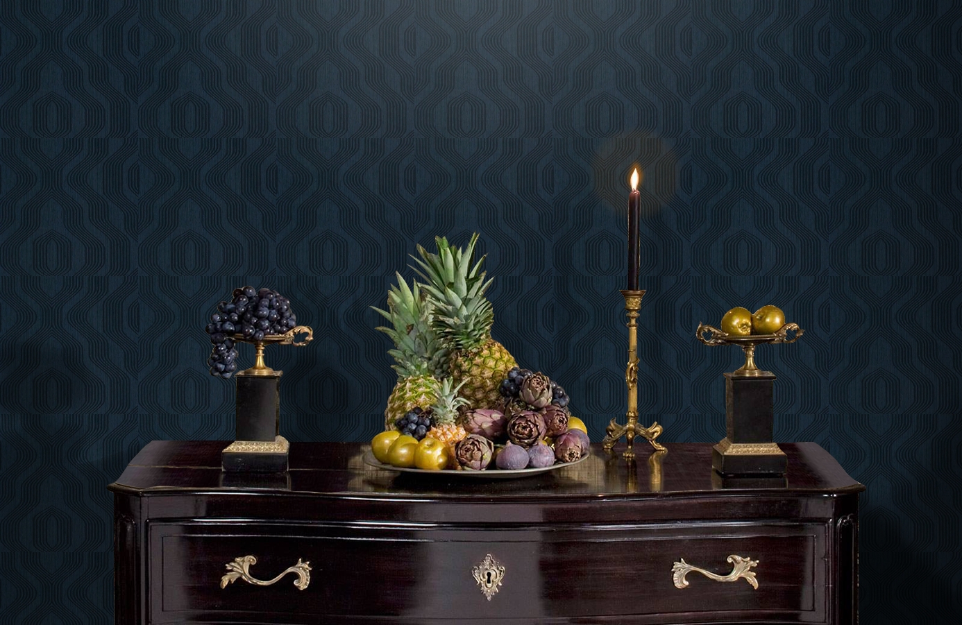 Обои BT3410 фото в интерьере гостиной