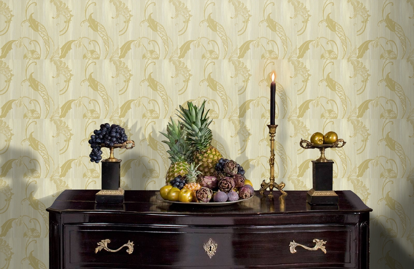 Обои DV40503 фото в интерьере гостиной