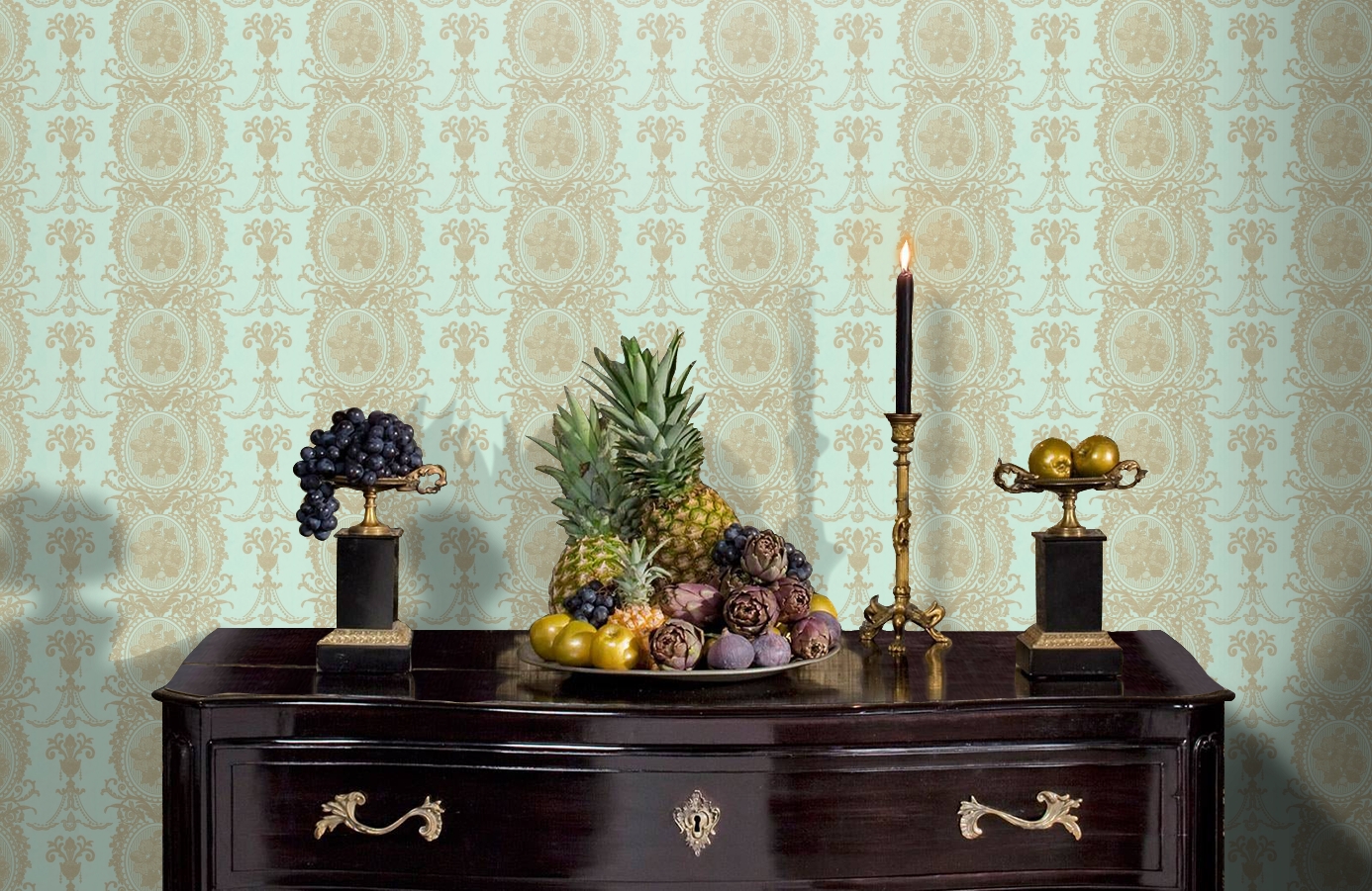 Обои SL10102 фото в интерьере гостиной