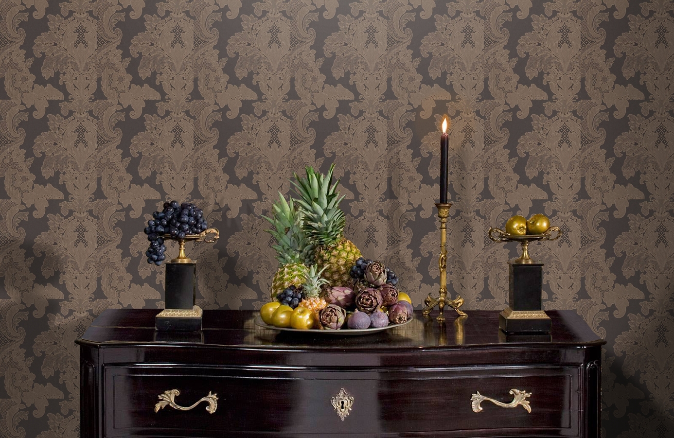 Обои SL10306 фото в интерьере гостиной