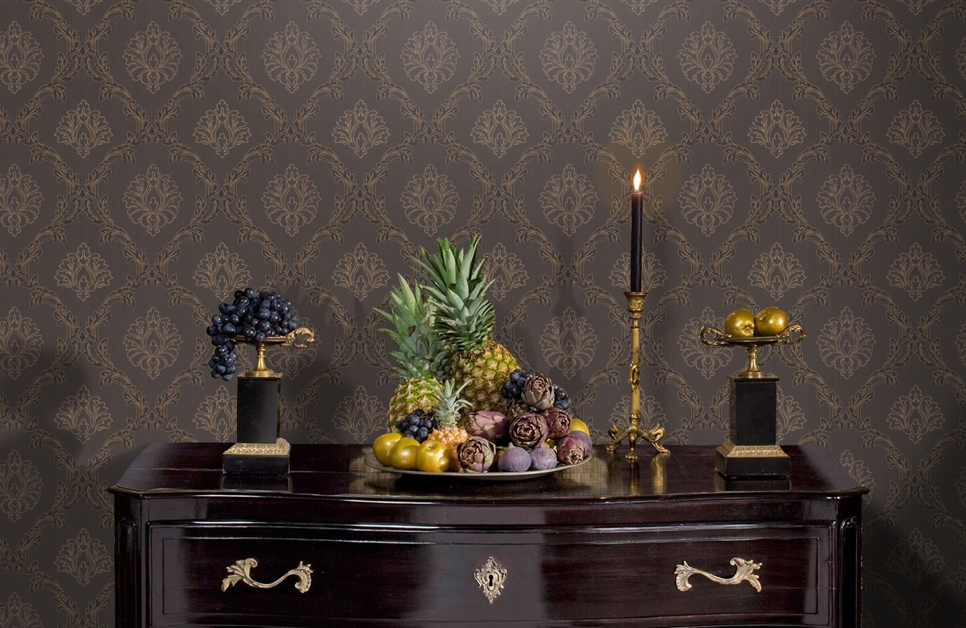 Обои SL10805 фото в интерьере гостиной