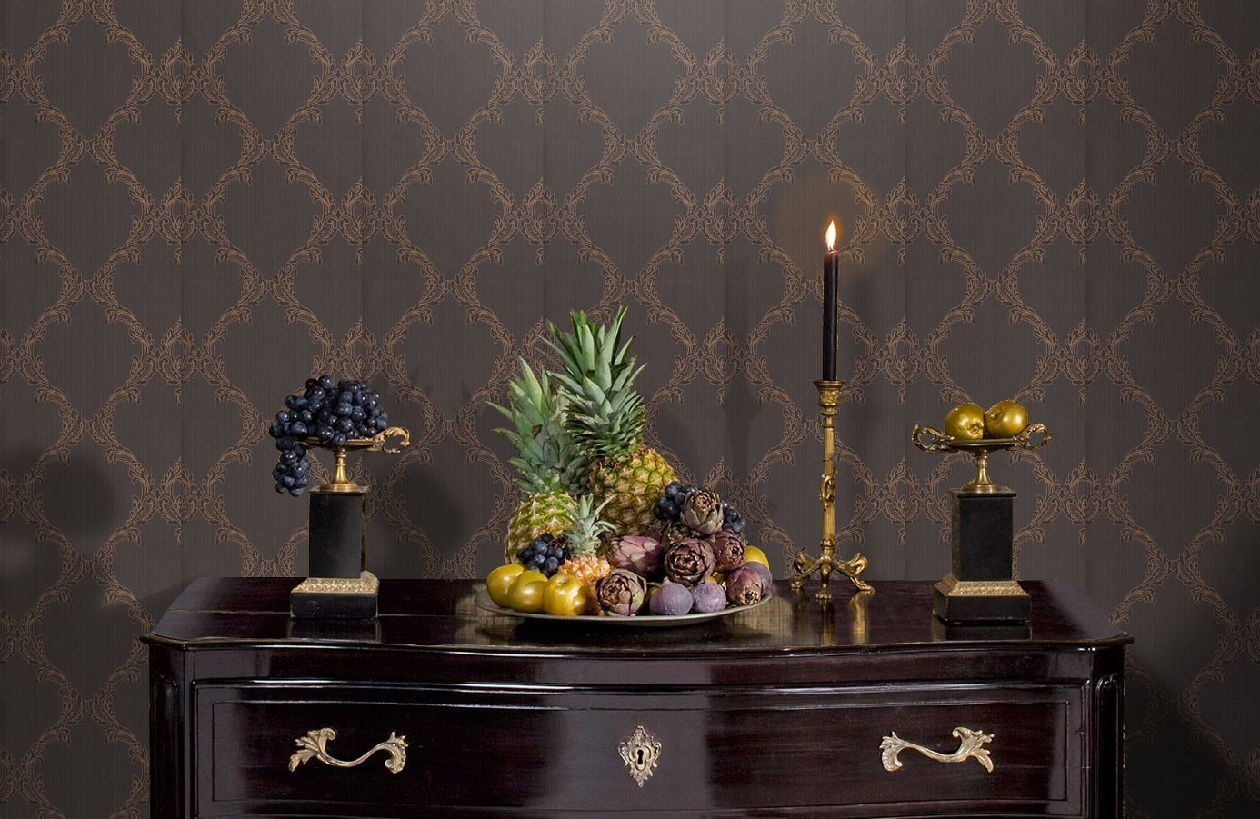 Обои SL10905D фото в интерьере гостиной