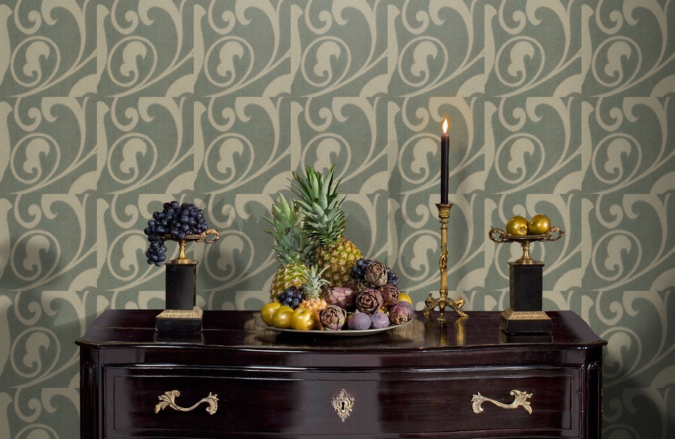 Обои 56807 фото в интерьере гостиной