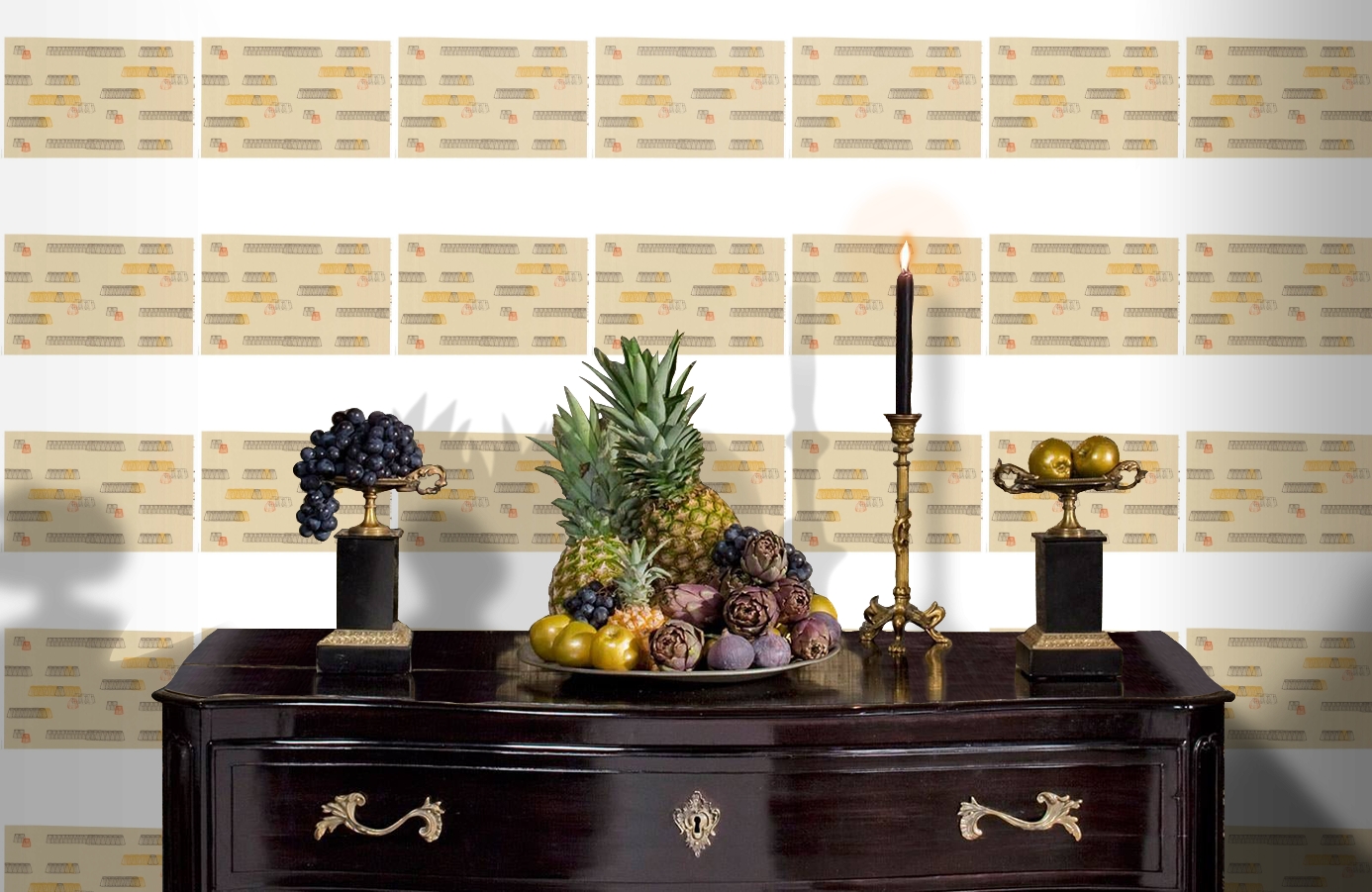 Обои 2004-3 фото в интерьере гостиной