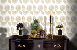 Обои 2031-9 фото в интерьере гостиной превью