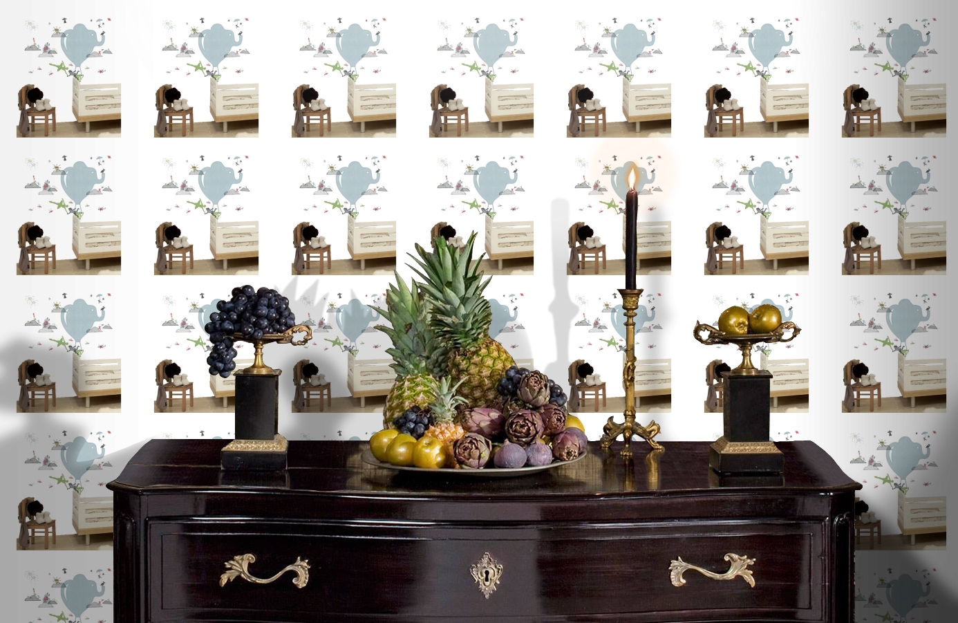 Обои M1002-2 фото в интерьере гостиной