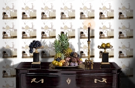 Обои M1003-1 фото в интерьере гостиной превью