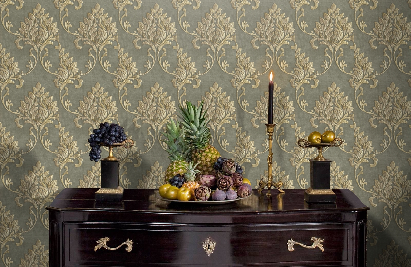 Обои МТ81605 фото в интерьере гостиной