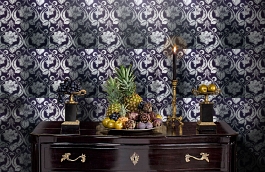 Обои 1332-50 фото в интерьере гостиной превью