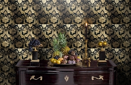 Обои 1766-15 фото в интерьере гостиной превью