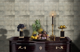 Обои Atlantis Cement AT02 фото в интерьере гостиной превью