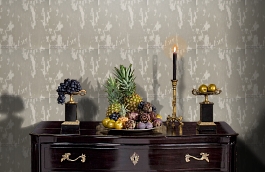 Обои Crackle Gray PE03 фото в интерьере гостиной превью