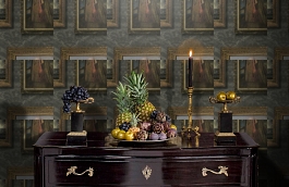 Обои Gallery A Red фото в интерьере гостиной превью