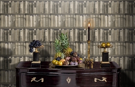 Обои Library A Cocoa фото в интерьере гостиной превью