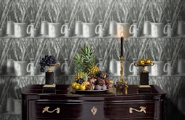 Обои Paintbox A Charcoal PBX2A фото в интерьере гостиной превью