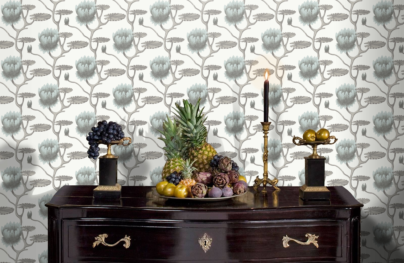 Обои 95-4022 фото в интерьере гостиной