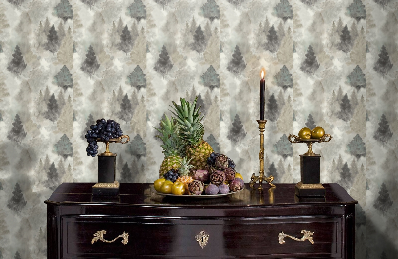 Обои AH41200 фото в интерьере гостиной