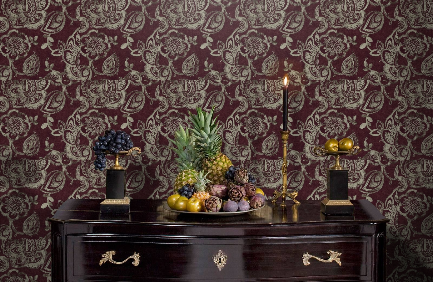 Обои DV40409 фото в интерьере гостиной