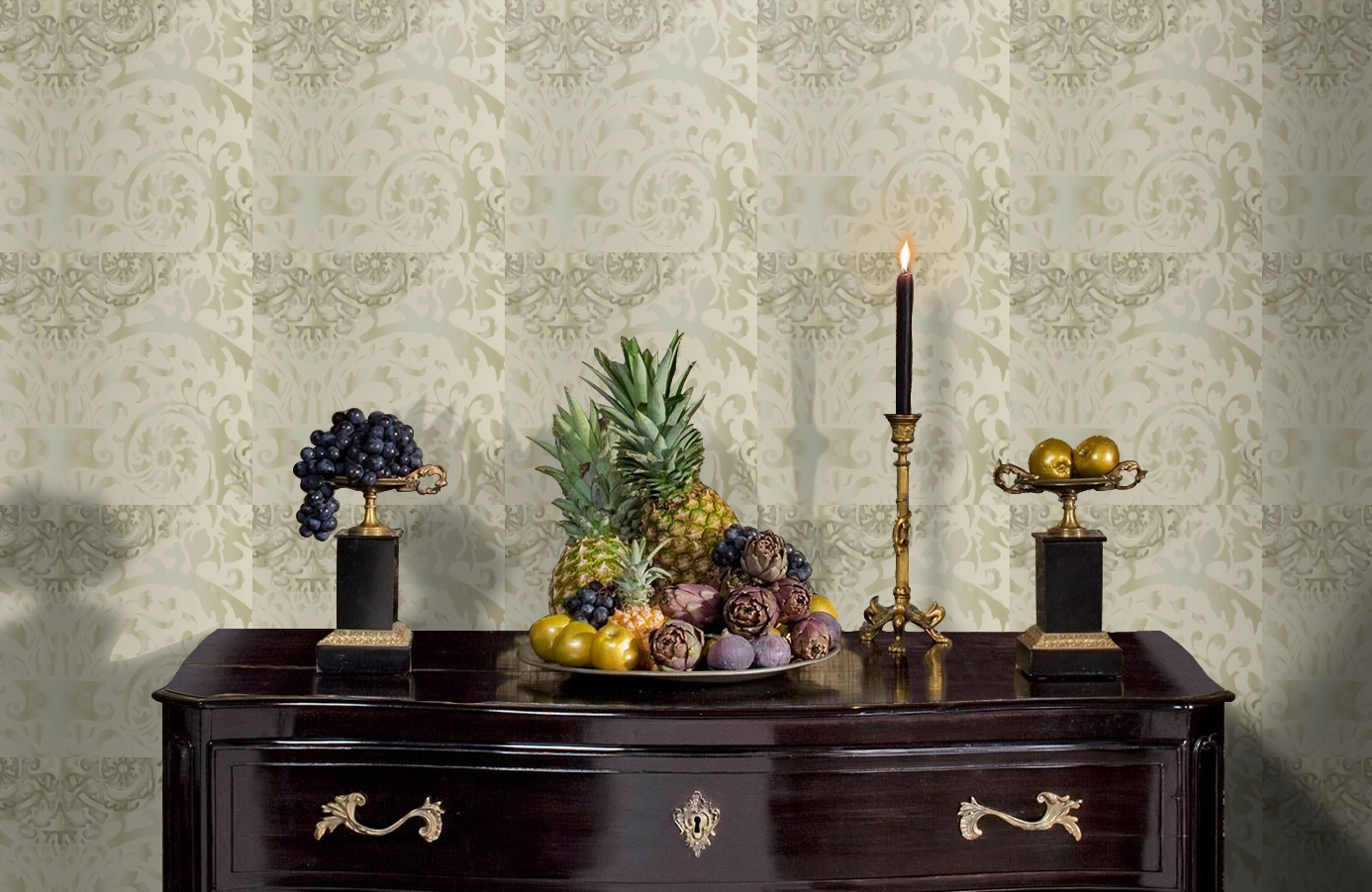 Обои HMY57634 фото в интерьере гостиной