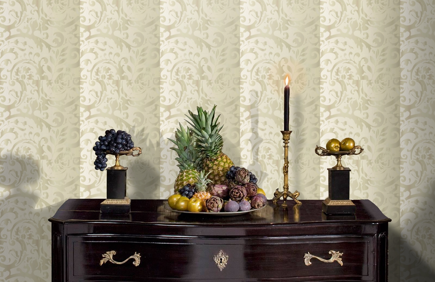 Обои HMY57642 фото в интерьере гостиной