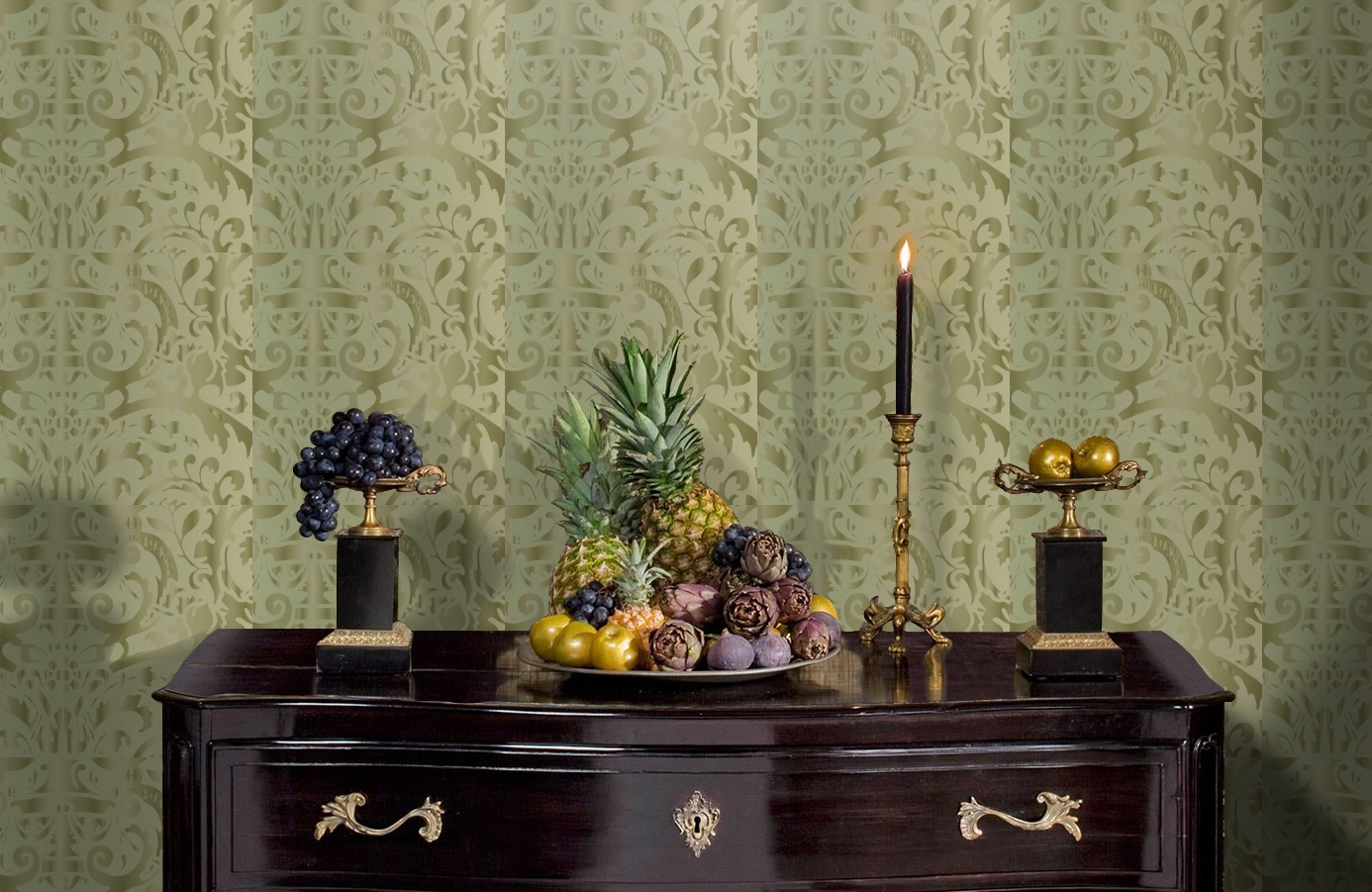 Обои HMY57646 фото в интерьере гостиной