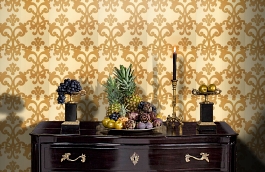 Обои 839-T-2021 фото в интерьере гостиной превью