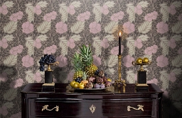 Обои 839-T-4928 фото в интерьере гостиной превью