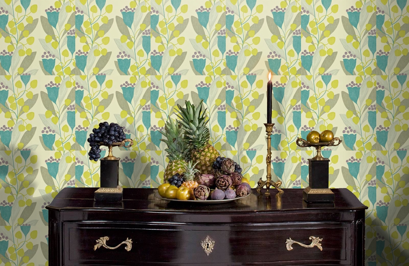 Обои DCFL211651 фото в интерьере гостиной