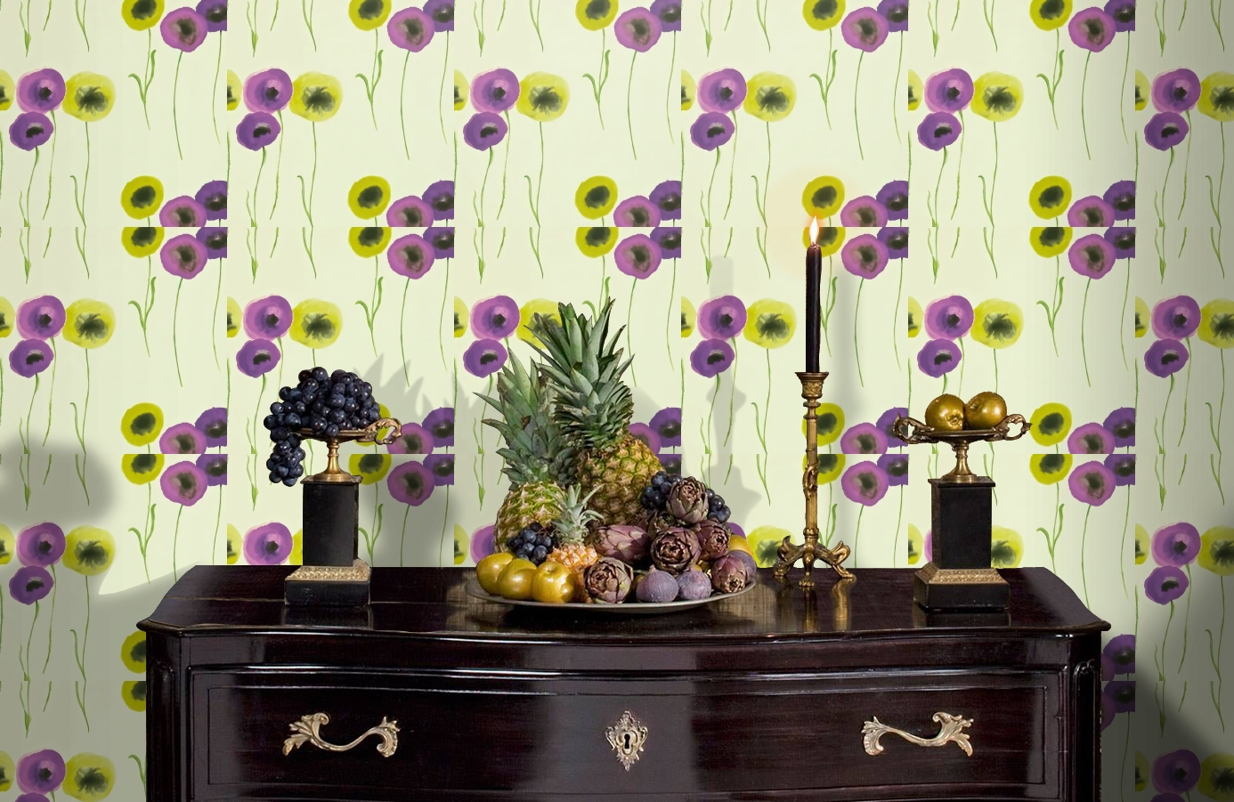 Обои DCFL211665 фото в интерьере гостиной