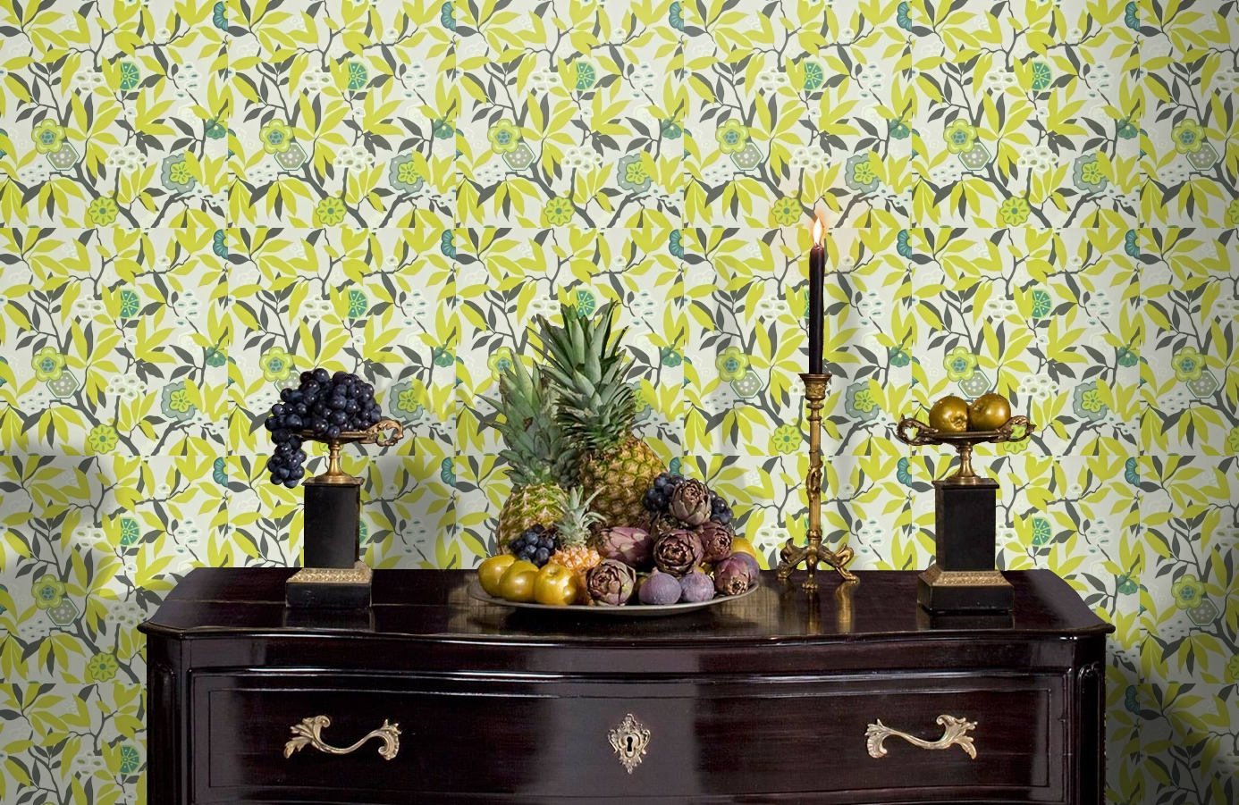 Обои DVIWPR101 фото в интерьере гостиной