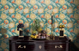 Обои T13009 фото в интерьере гостиной превью