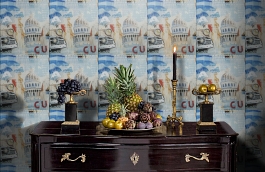 Обои W15.0028.W70 OPERA W-70 фото в интерьере гостиной превью