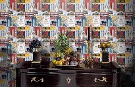 Обои W15 0044 W01 фото в интерьере гостиной превью