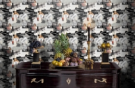 Обои W15 0059 W01 фото в интерьере гостиной превью