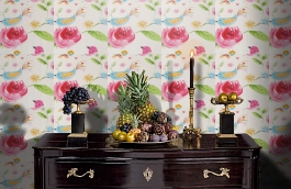 Обои W16.0001.W01 BIRDS.410 W- фото в интерьере гостиной превью