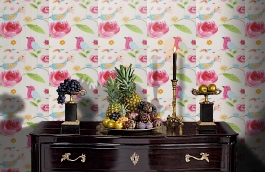 Обои W16.0002.W01 BIRDS.411 W- фото в интерьере гостиной превью